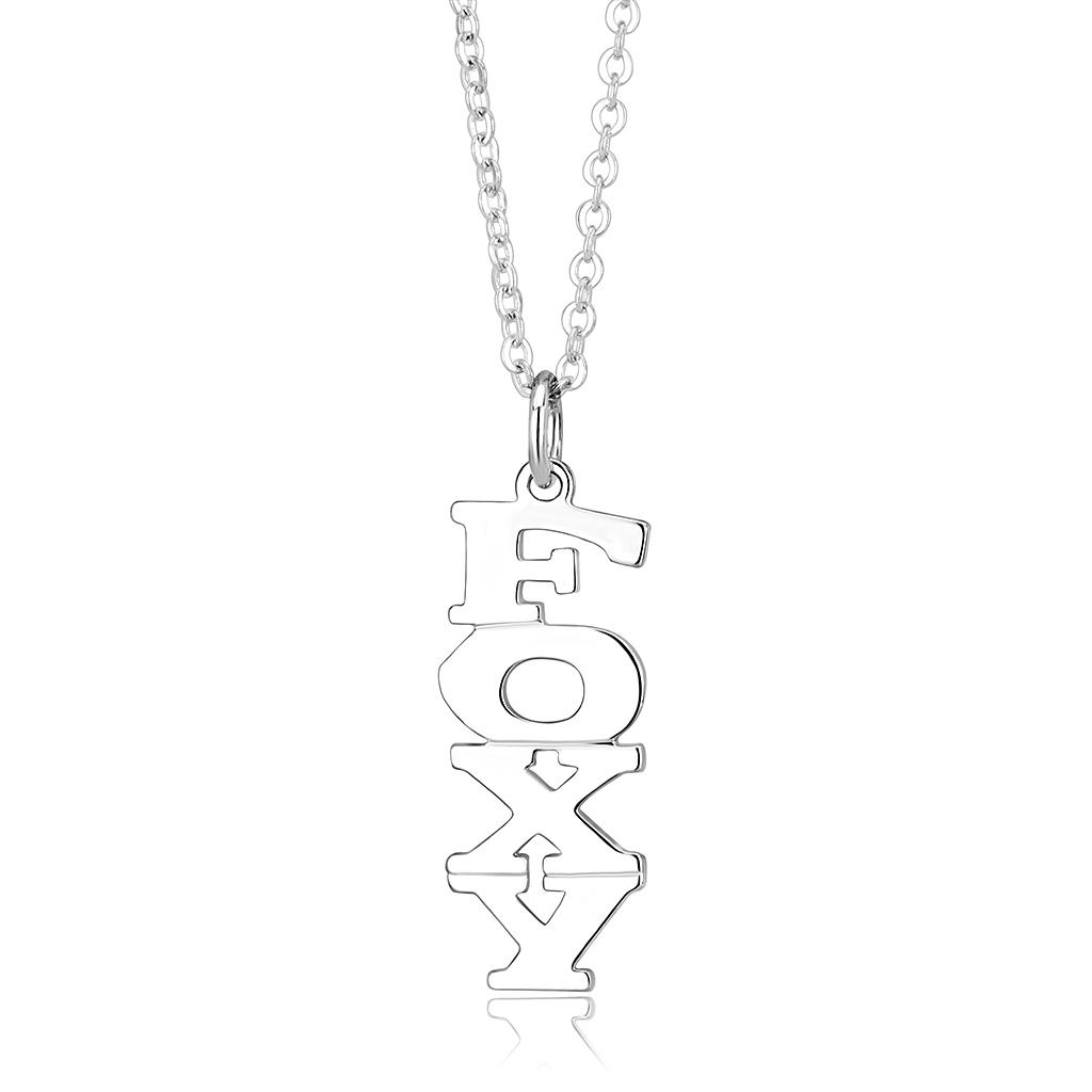 JCE337 Silver Brass Pendant with No Stone