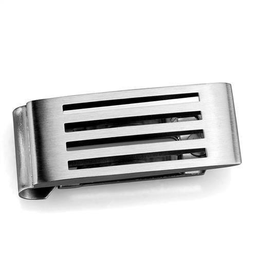 JCE2074 High polished (no plating) Stainless Steel Money clip with No Stone