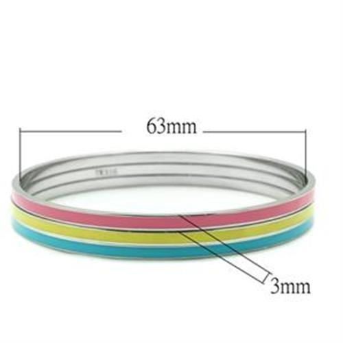 JCE241 High polished (no plating) Stainless Steel Bangle with No Stone