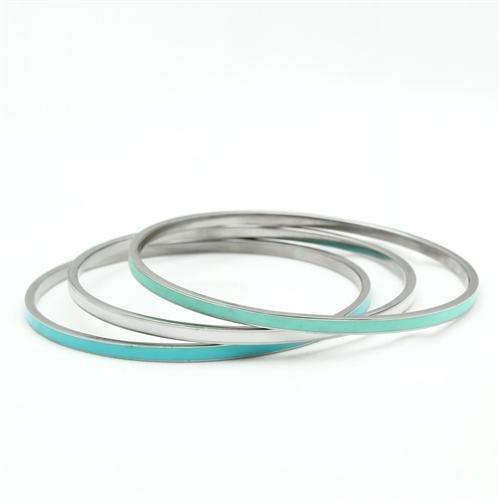 JCE242 High polished (no plating) Stainless Steel Bangle with No Stone